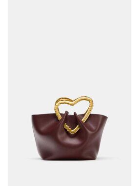 ZARA METAL-HANDLE HANDBAG